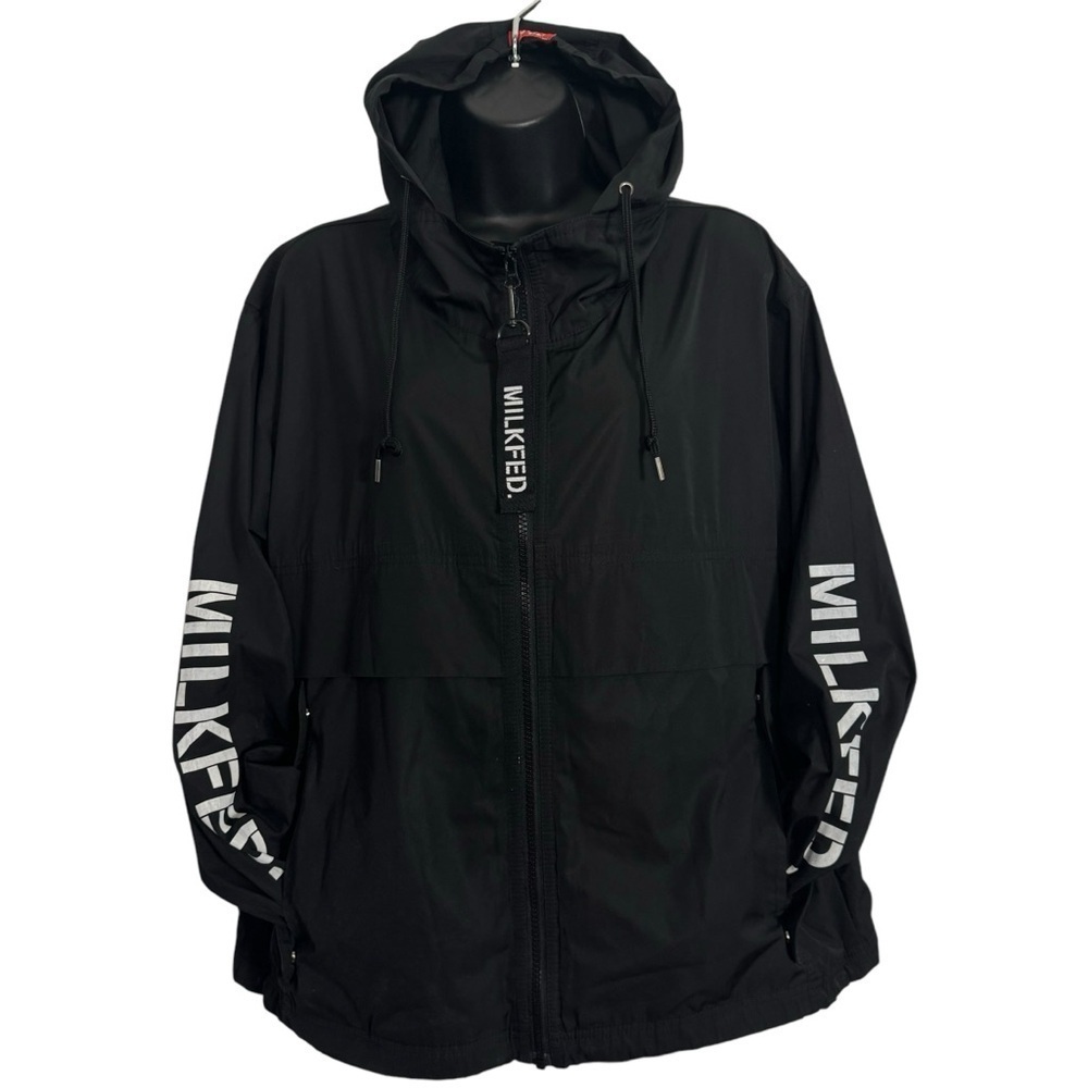 GUC MilkFed lined windbreaker, black, size Small